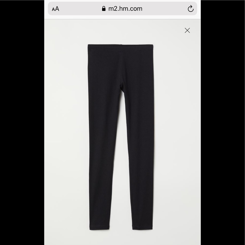 3 pairs of H&M black leggings